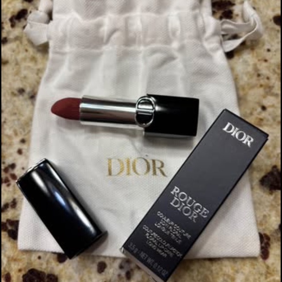 New Full Size Dior Lipstick - Rouge Dior #360 Souffle de Rose Velvet Lip Makeup